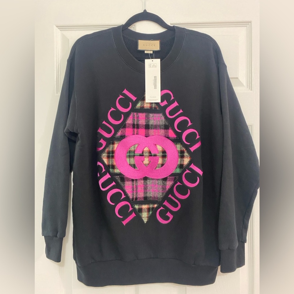 Women’s black Tartan Logo Sweatshirt